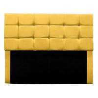Cabeceira Cama Box Estofada King 195 Cm Bianca Suede Cor:amarelo - 1