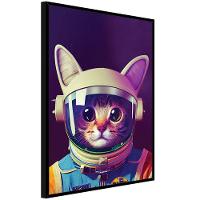 Quadro Decorativo Gato Astronauta Moldura Cx Alta 100x66 Titulo Moldura Preta - 13