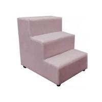 Escada Escadinha Pet Cachorro 3 Degraus Rampa Suede Dog Cor:rosê - 8