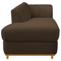 Kit Diva Recamier Vanessa 140cm Lado Esquerdo E 01 Poltrona Laura Suede Marrom - 2