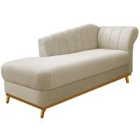 Kit Diva Recamier Vanessa 140cm Lado Esquerdo E 01 Poltrona Laura Linho Bege
