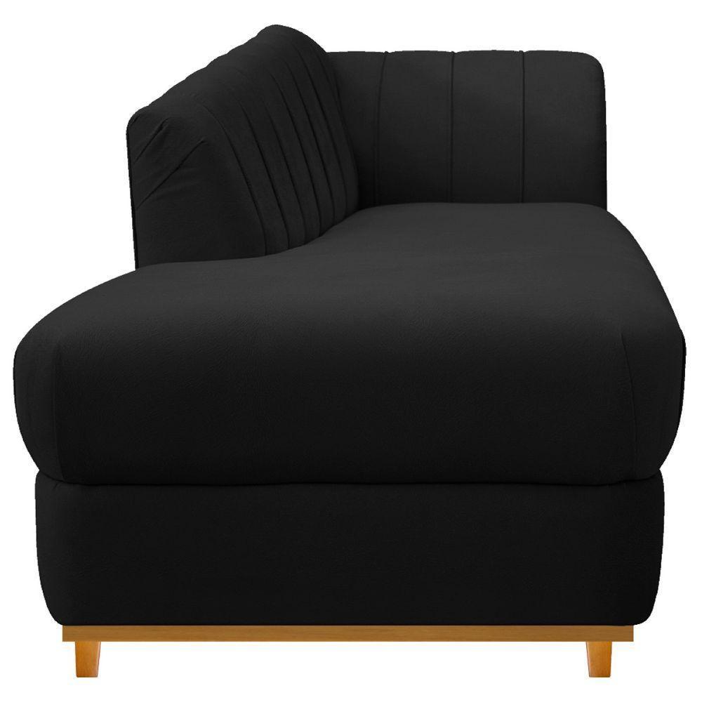 Kit Diva Recamier Vanessa 185cm Lado Esquerdo E 01 Poltrona Laura Suede Preto - 8