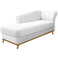 Kit Diva Recamier Vanessa 185cm Lado Esquerdo E 01 Poltrona Laura Suede Branco - 2