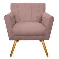 Kit Diva Recamier Vanessa 185cm Lado Direito E 01 Poltrona Laura Linho Rosê - 5