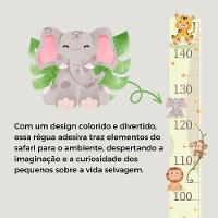 Adesivo De Parede Régua Crescimento Safari Infantil