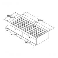Quarto Juvenil C- Cama 80 E Mesa De Cabeceira Tokio - 2