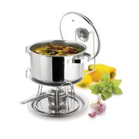 Rechaud Inox 8,2 Litros Panela Buffet Restaurante Sopa Feijão Grande Com Difusor Calor Gastronomico - 1