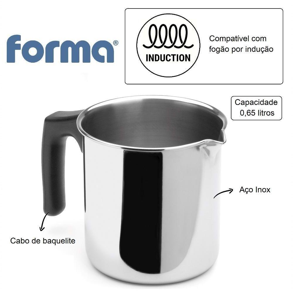 Fervedor Leiteira Para Fogão De Indução Aço Inox 650ml Panela Bule Chaleira Fogão Elétrico - 3