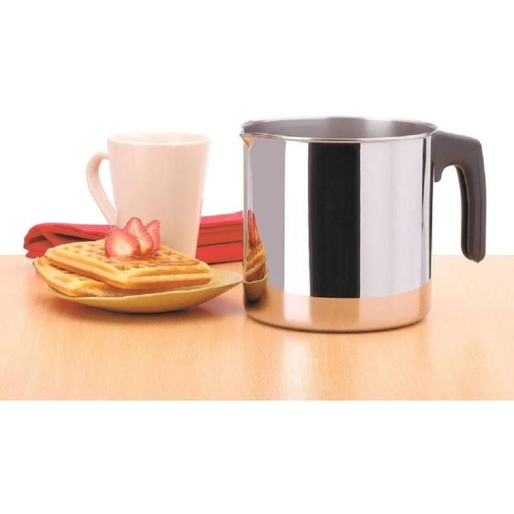 Fervedor Leiteira Para Fogão De Indução Aço Inox 650ml Panela Bule Chaleira Fogão Elétrico - 4