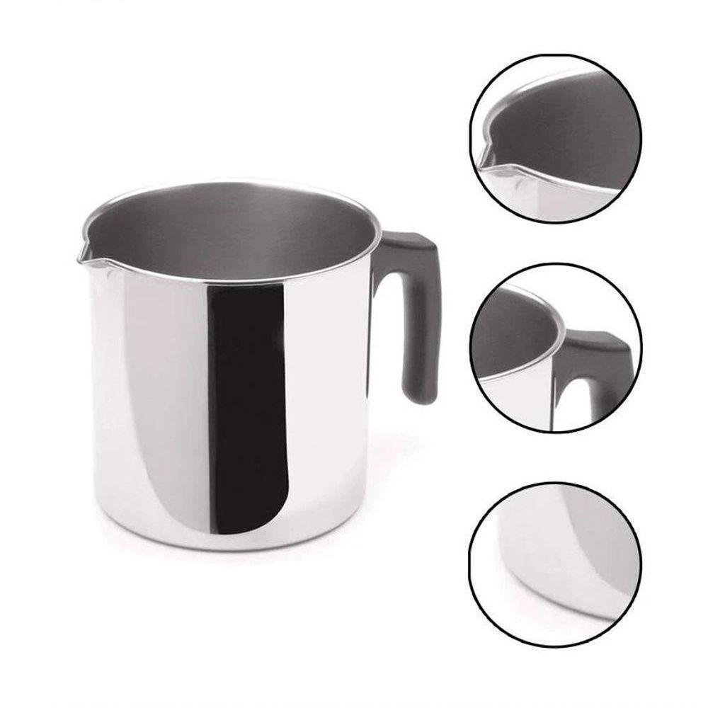 Fervedor Leiteira Para Fogão De Indução Aço Inox 650ml Panela Bule Chaleira Fogão Elétrico - 5