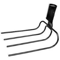 Forcado Curvo de Arame com 4 Dentes em Aço Sem Cabo - 1