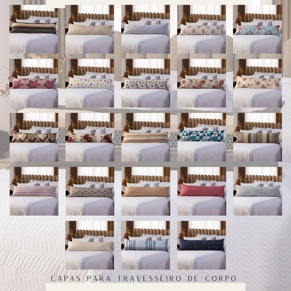 Capa Fronha De Xuxão Avulsa 1,45m X 45cm - Percal 140 Fios 100% Algodão Poá Salmão - 2