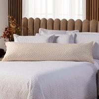 Capa Fronha De Xuxão Avulsa 1,45m X 45cm - Percal 140 Fios 100% Algodão Poá Salmão - 1