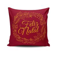 Kit C- 4 Almofadas Cheiass Natalinas Feliz Natal Fim De Ano 45cm X 45cm Com Refil - 5