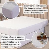 Protetor De Colchão Impermeável Branco Avulso Queen - Capa Protetora Para Cama Toque Macio - 3