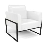 Sofá Namoradeira Com Poltrona Base Industrial Alta Preto Marisa Corano Branco D03 - D\'rossi - 8