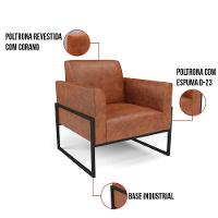 Kit 2 Poltronas Base Industrial Alta Preto Marisa Corano Nozes D03 - D\'rossi - 7