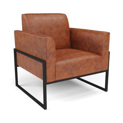 Poltrona Marisa Corano Nozes D03 Suede Preto Marrom D'Rossi