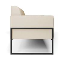 Sofá Namoradeira Base Industrial Alta Preto Marisa Corino Bege D03 - D\'rossi - 2