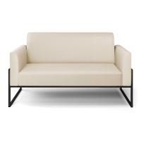 Sofá Namoradeira Base Industrial Alta Preto Marisa Corino Bege D03 - D\'rossi - 5