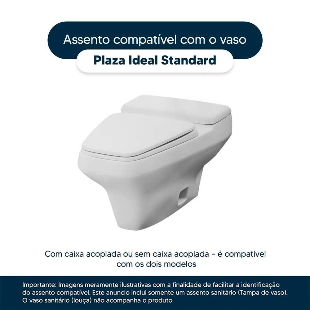 Assento Sanitário Plaza Visone Para Vaso Ideal Standard - 5