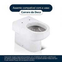 Assento Sanitario Poliester Carrara Marrom Fosco Para Vaso Deca Com Ferragem Dourada - 3