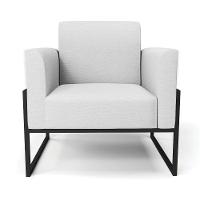 Poltrona Base Industrial Alta Preto Marisa Linho Cinza A05 D03 - D\'rossi - 7