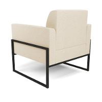 Kit 2 Poltronas Base Industrial Alta Preto Marisa Linho Bege A19 D03 - D\'rossi - 7