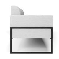 Sofá Namoradeira Base Industrial Alta Preto Marisa Linho D03 - D\'rossi Cor A05 Cinza - 6