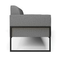 Sofá Namoradeira Base Industrial Alta Preto Marisa Linho D03 - D\'rossi Cor A26 Grafite - 3