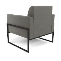 Poltrona Base Industrial Alta Preto Marisa Suede Grafite D03 - D\'rossi - 5