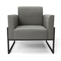 Poltrona Base Industrial Alta Preto Marisa Suede Grafite D03 - D\'rossi - 7