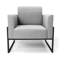 Kit 2 Poltronas Base Industrial Alta Preto Marisa Suede D03 - D\'rossi Cor Cinza - 2