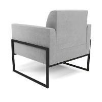 Kit 2 Poltronas Base Industrial Alta Preto Marisa Suede D03 - D\'rossi Cor Cinza - 6