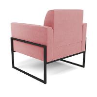 Poltrona Base Industrial Alta Preto Marisa Suede Rosê D03 - D\'rossi - 7