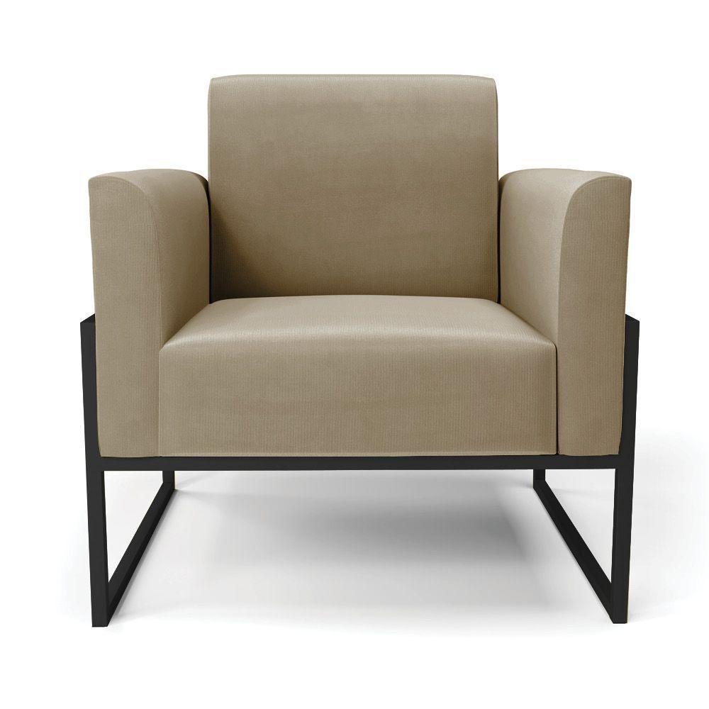 Poltrona Base Industrial Alta Preto Marisa Suede D03 - D\'rossi Cor Marrom Rato - 3