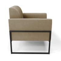 Poltrona Base Industrial Alta Preto Marisa Suede D03 - D\'rossi Cor Marrom Rato - 2