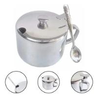 Açucareiro Com Alça E Colher Em Aço Inox 450ml - 2
