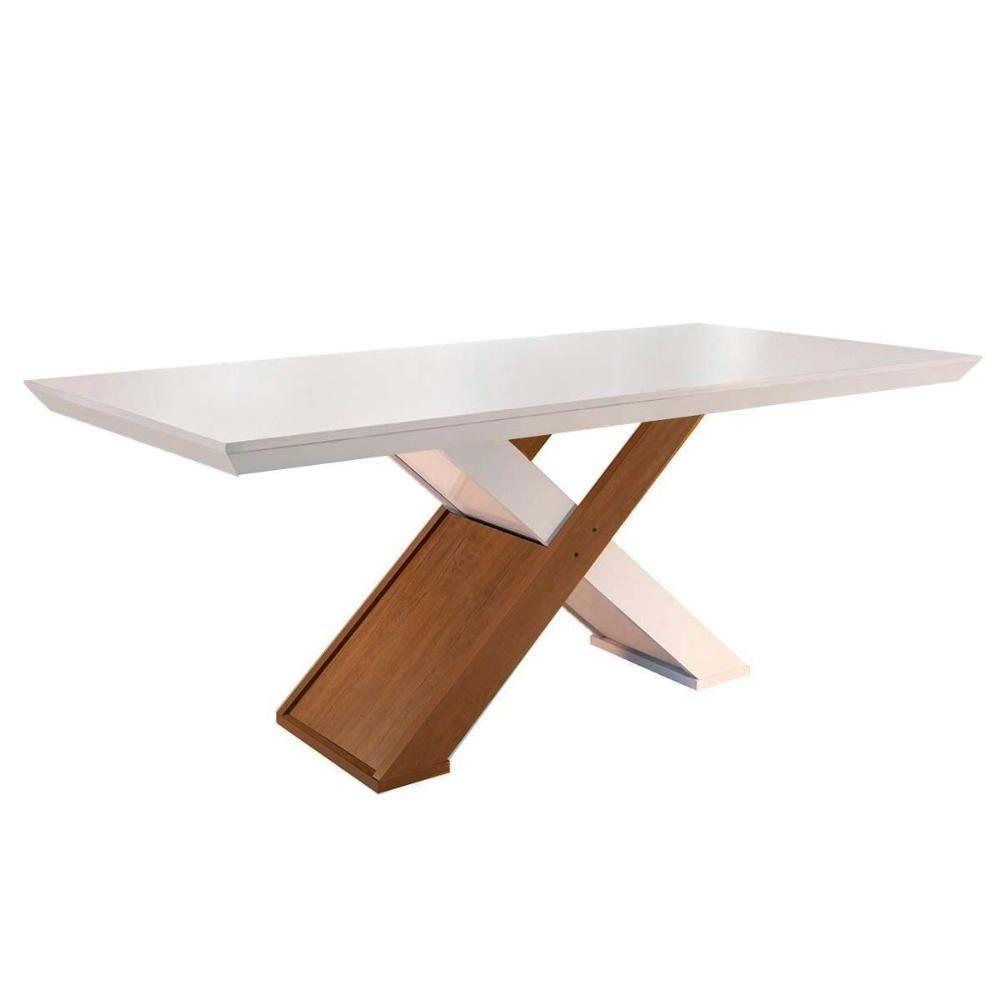 Conjunto: Mesa Sala Jantar Imperatriz Tampo c/ Vidro 180cm Canto Reto + 6 Cadeiras Jade Imbuia/Chocolate - Rufato - 6