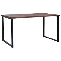 Mesa Jantar Cozinha I07 Madeira Taeda 180x77 Cm Castanho Aço Preto Dmobiliario Castanho - 1