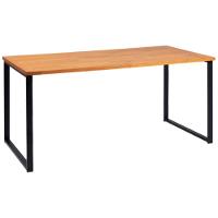 Mesa Jantar Cozinha I07 Madeira Taeda 180x77 Cm Mell Aço Preto Dmobiliario Mell - 1