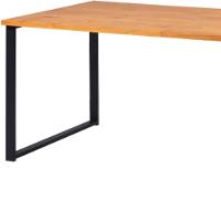 Mesa Jantar Cozinha I07 Madeira Taeda 180x77 Cm Mell Aço Preto Dmobiliario Mell - 6