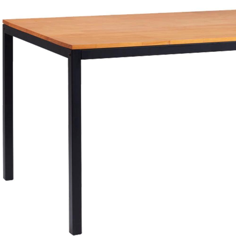 Mesa De Jantar I06 Madeira Taeda 120x76 Cm Mell Aço Preto Dmobiliario Mell - 5