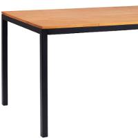Mesa De Jantar I06 Madeira Taeda 120x76 Cm Mell Aço Preto Dmobiliario Mell - 5