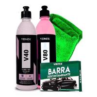 Polimento Automotivo V80 Selante+ V40 + Flanela + V-bar Vonixx - 1