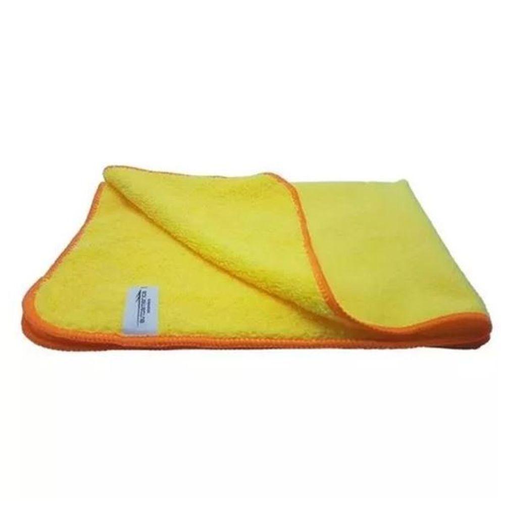 Kit Com 5 Flanela 40x60cm Amarela Microfibra - Autoamerica - 1