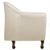 Kit 02 Poltronas Decorativa Julia Linho - Doce Sonho Móveis Cor Bege