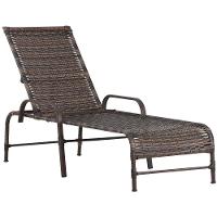 Espreguiçadeira Catar Com Pintura Alumínio Trama Original Capuccino - 1