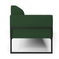 Sofá Namoradeira Base Industrial Alta Preto Marisa Veludo D03 - D\'rossi Cor Verde - 3