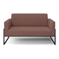 Sofá Namoradeira Base Industrial Alta Preto Marisa Veludo D03 - D\'rossi Cor Rose - 6